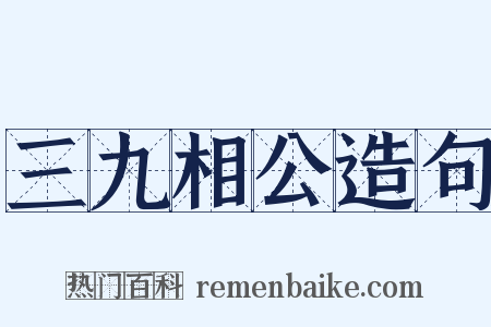 三九相公造句是什么意思的图片